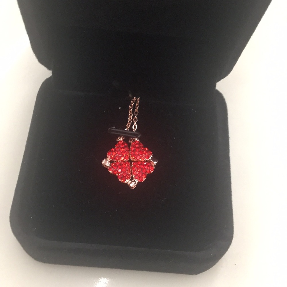 Lucky Love Heart Folding Necklace, rhinestone 🩸❣️ - Picture 6 of 6